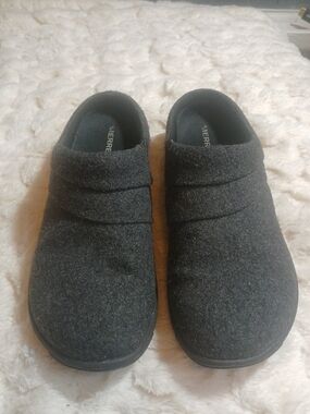 Merrell Dassie Stitch Slide Wool Womens Size 9 Charcoal Gray Slip On Clog Shoes
